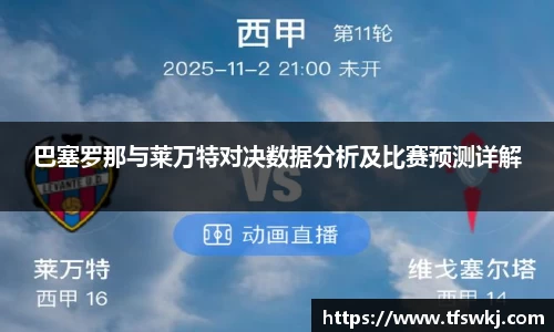 巴塞罗那与莱万特对决数据分析及比赛预测详解